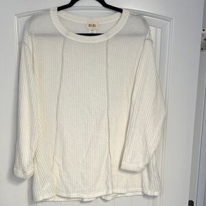 BiBi Women's Cream Crew Neck Sweater